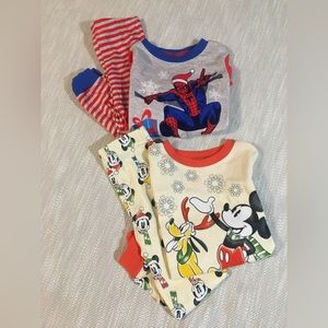 STEAL! 🎄Marvel and Mickey pajama set. NWT Lot of two.